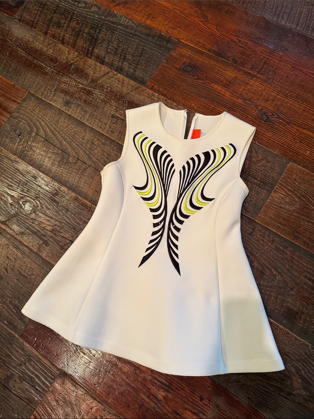 Clover Canyon White Sleeveless Graphic A-Line Tank